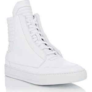 HELMUT LANG High Top Sneakers Shoes White Leather